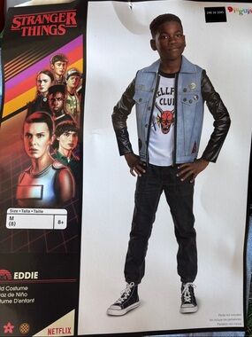 Stranger Things Eddie Tee & Denim Jacket Costume
